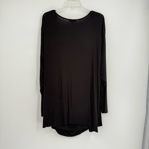 Universal Standard Women’s Ruched surplice Blouse Size 2X Black Long Sleeves - Picture 5 of 9